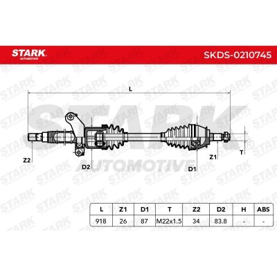Półoś Napędowa Stark SKDS-0210745 SKDS-0210745 - foto 14
