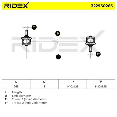 Łącznik Stabilizatora RIDEX 3229S0265 3229S0265 - foto 5