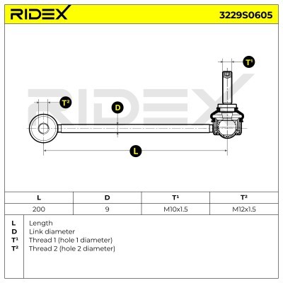 Łącznik Stabilizatora RIDEX 3229S0605 3229S0605 - foto 5