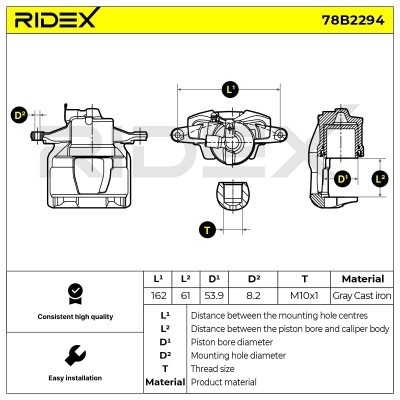 Zacisk Hamulcowy RIDEX 78B2294 78B2294 - foto 6