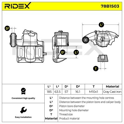 Zacisk Hamulcowy RIDEX 78B1503 78B1503 - foto 5