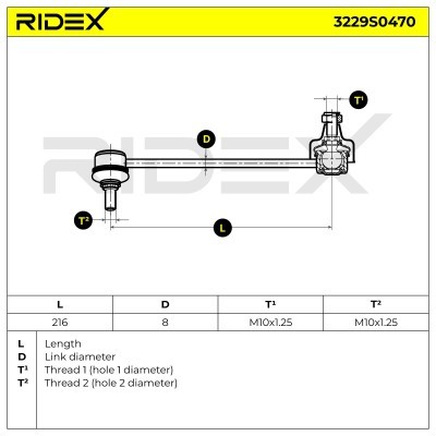 Łącznik Stabilizatora RIDEX 3229S0470 3229S0470 - foto 3