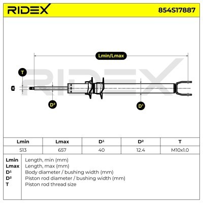 Amortyzator RIDEX 854S17887 854S17887 - foto 8