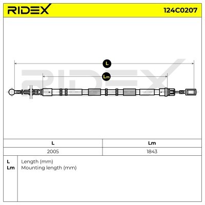 Linka Hamulca Ręcznego RIDEX 124C0207 124C0207 - foto 5