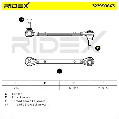 Łącznik Stabilizatora RIDEX 3229S0643 3229S0643 - foto 5