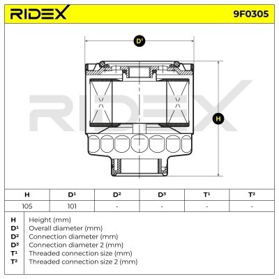 Filtr Paliwa RIDEX 9F0305 9F0305 - foto 5