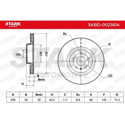 Tarcza hamulcowa Stark SKBD-0023614 SKBD-0023614 - foto 8