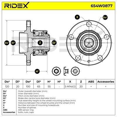 Łożysko Koła RIDEX 654W0877 654W0877 - foto 6