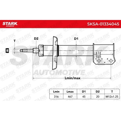 Amortyzator Stark SKSA-01334045 SKSA-01334045 - foto 7