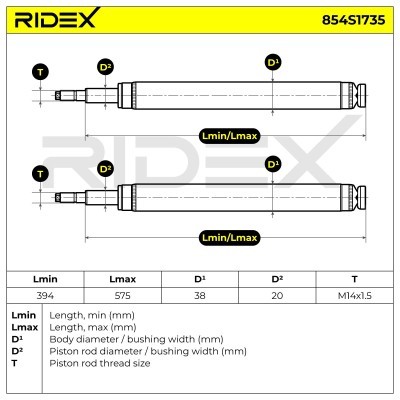 Amortyzator RIDEX 854S1735 854S1735 - foto 6