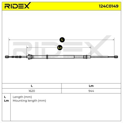 Linka Hamulca Ręcznego RIDEX 124C0149 124C0149 - foto 6