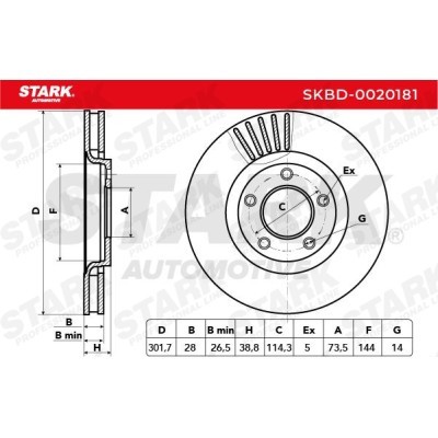 Tarcza hamulcowa Stark SKBD-0020181 SKBD-0020181 - foto 5