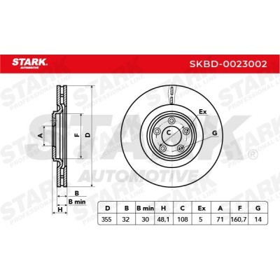 Tarcza hamulcowa Stark SKBD-0023002 SKBD-0023002 - foto 3