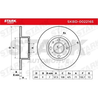 Tarcza hamulcowa Stark SKBD-0022165 SKBD-0022165 - foto 3