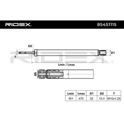 Amortyzator RIDEX 854S1115 854S1115 - foto 4