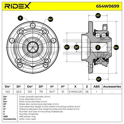 Łożysko Koła RIDEX 654W0699 654W0699 - foto 5