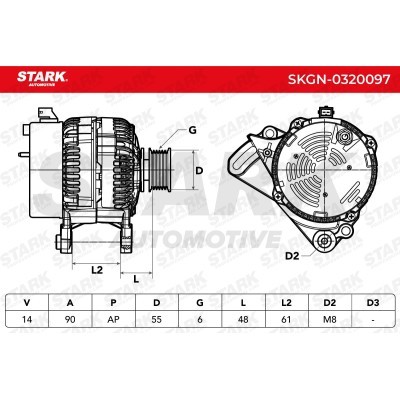 Alternator Stark SKGN-0320097 SKGN-0320097 - foto 6