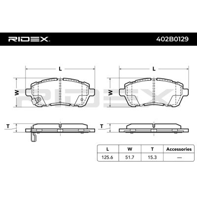 Klocki hamulcowe RIDEX 402B0129 402B0129 - foto 3
