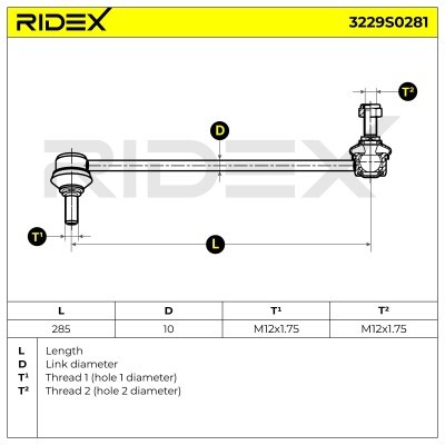 Łącznik Stabilizatora RIDEX 3229S0281 3229S0281 - foto 6