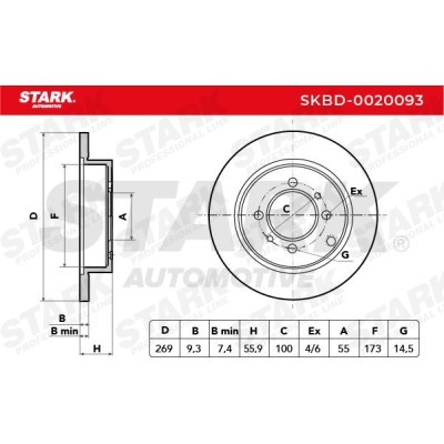Tarcza hamulcowa Stark SKBD-0020093 SKBD-0020093 - foto 5