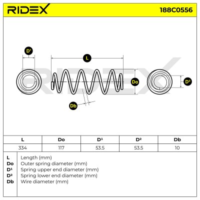 Sprężyna Zawieszenia RIDEX 188C0556 188C0556 - foto 5