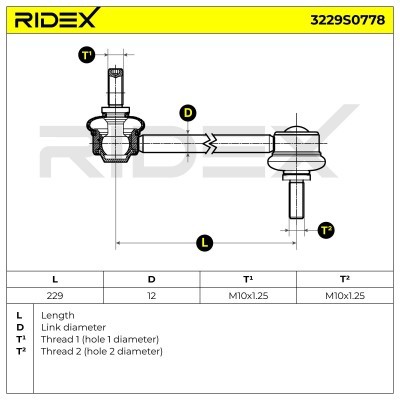 Łącznik Stabilizatora RIDEX 3229S0778 3229S0778 - foto 5
