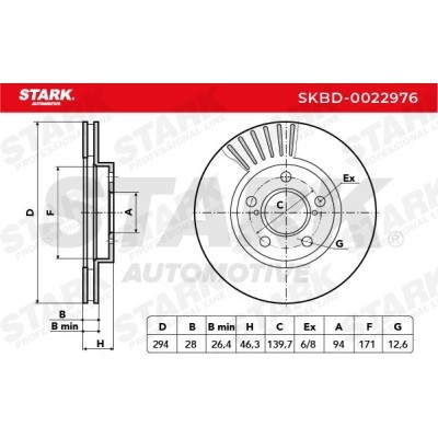 Tarcza hamulcowa Stark SKBD-0022976 SKBD-0022976 - foto 3