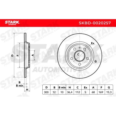 Tarcza hamulcowa Stark SKBD-0020257 SKBD-0020257 - foto 5