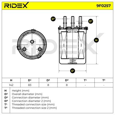 Filtr Paliwa RIDEX 9F0257 9F0257 - foto 6