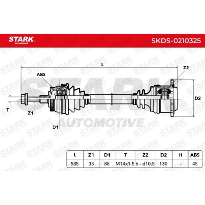 Półoś Napędowa Stark SKDS-0210325 SKDS-0210325 - foto 5