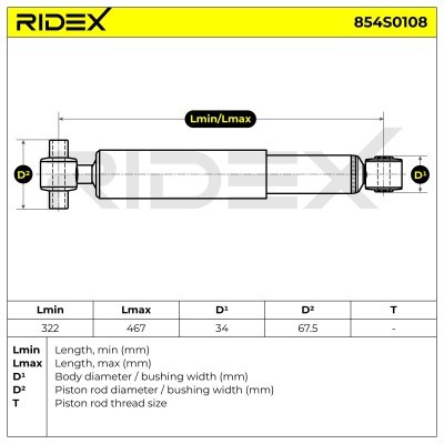 Amortyzator RIDEX 854S0108 854S0108 - foto 8