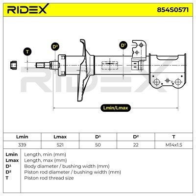 Amortyzator RIDEX 854S0571 854S0571 - foto 8