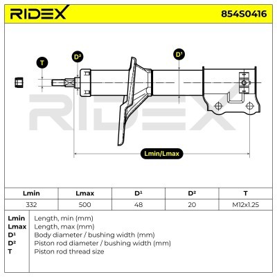 Amortyzator RIDEX 854S0416 854S0416 - foto 6