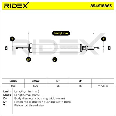 Amortyzator RIDEX 854S18863 854S18863 - foto 8