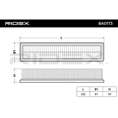 Filtr Powietrza RIDEX 8A0173 8A0173 - foto 6