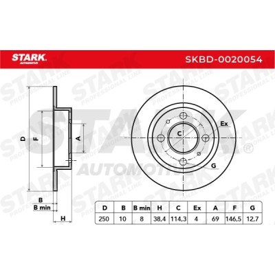 Tarcza hamulcowa Stark SKBD-0020054 SKBD-0020054 - foto 5