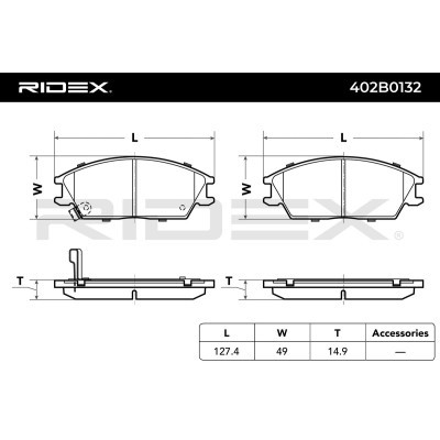 Klocki hamulcowe RIDEX 402B0132 402B0132 - foto 6