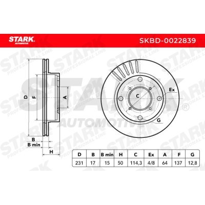 Tarcza hamulcowa Stark SKBD-0022839 SKBD-0022839 - foto 5