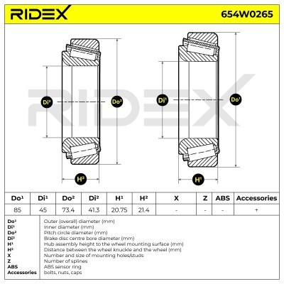 Łożysko Koła RIDEX 654W0265 654W0265 - foto 9