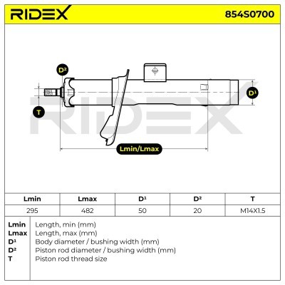 Amortyzator RIDEX 854S0700 854S0700 - foto 8