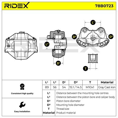 Zacisk Hamulcowy RIDEX 78B0723 78B0723 - foto 4