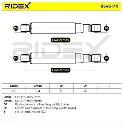 Amortyzator RIDEX 854S1711 854S1711 - foto 5