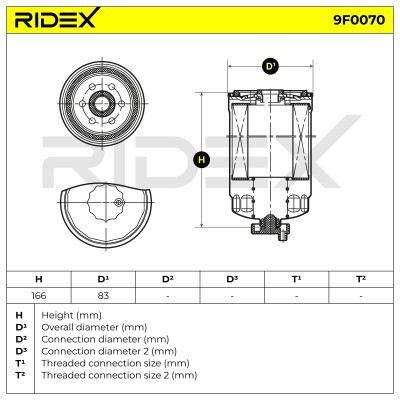 Filtr Paliwa RIDEX 9F0070 9F0070 - foto 5