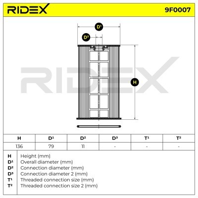 Filtr Paliwa RIDEX 9F0007 9F0007 - foto 11