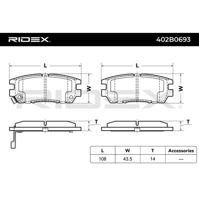 Klocki hamulcowe RIDEX 402B0693 402B0693 - foto 6