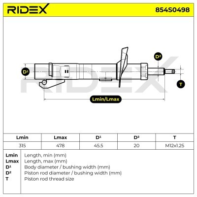 Amortyzator RIDEX 854S0498 854S0498 - foto 5
