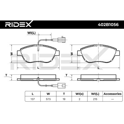 Klocki hamulcowe RIDEX 402B1056 402B1056 - foto 6