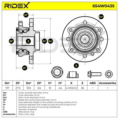 Łożysko Koła RIDEX 654W0435 654W0435 - foto 6