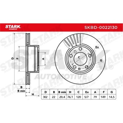 Tarcza hamulcowa Stark SKBD-0022130 SKBD-0022130 - foto 4