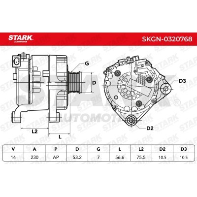 Alternator Stark SKGN-0320768 SKGN-0320768 - foto 7
